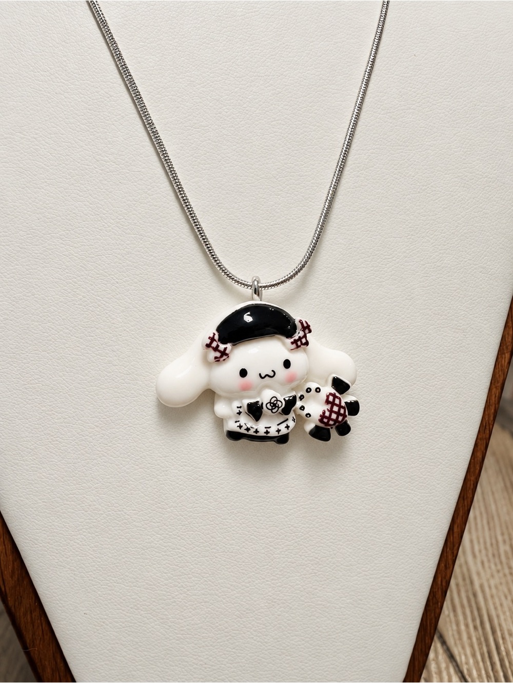 Sanrio Cinnamoroll Pendant Necklace on a Stainless Steel Chain